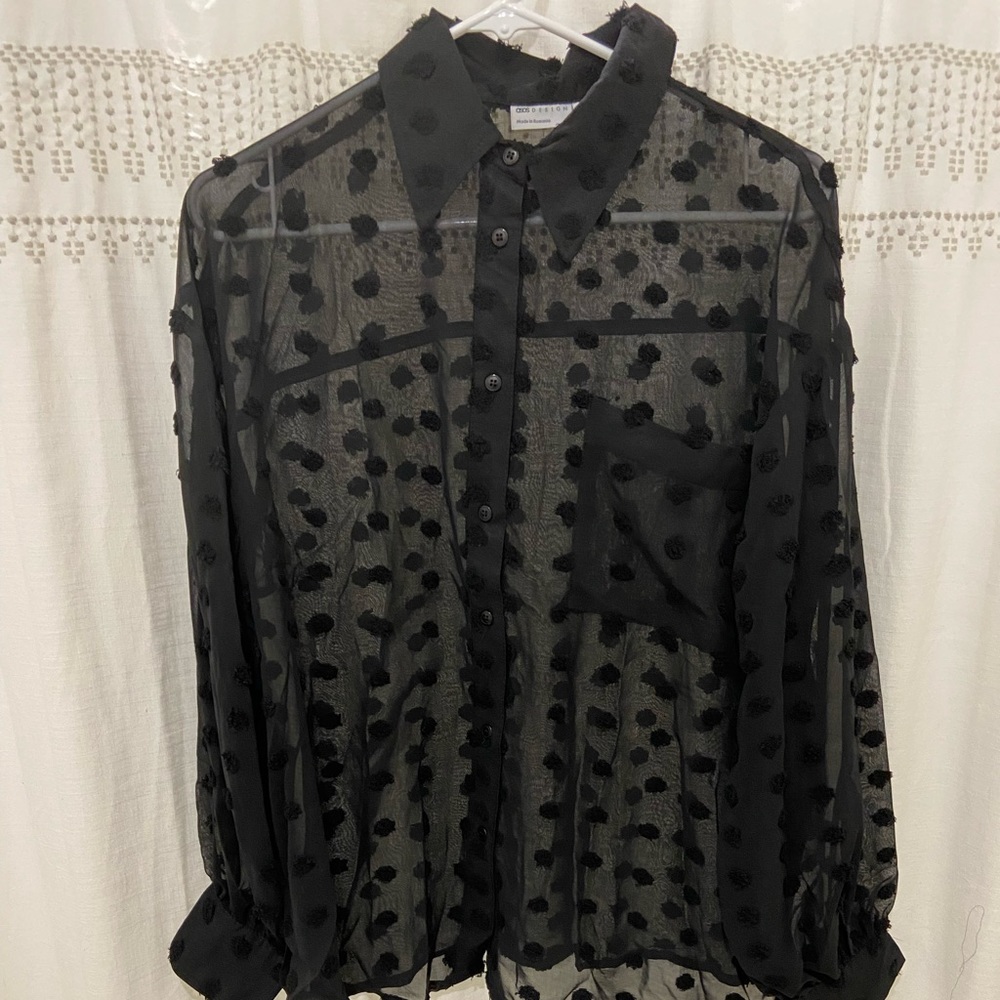 ASOS Black textured shirt.  US 4.